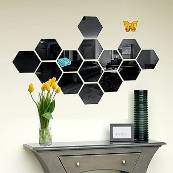 Hexagon Style Acrylic Mirror - [13 pieces]