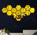 Hexagon Style Acrylic Mirror - [13 pieces]