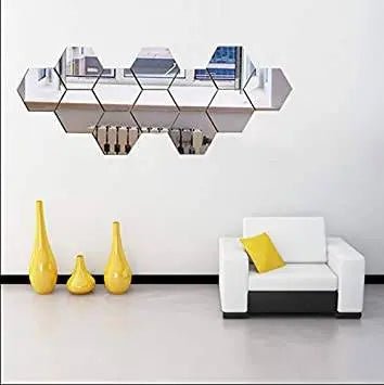 Hexagon Style Acrylic Mirror - [13 pieces]