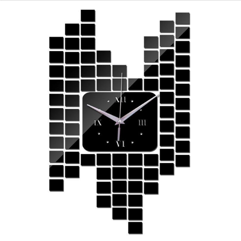 Mosaic Wall Sticker Clock Wall Decoration
