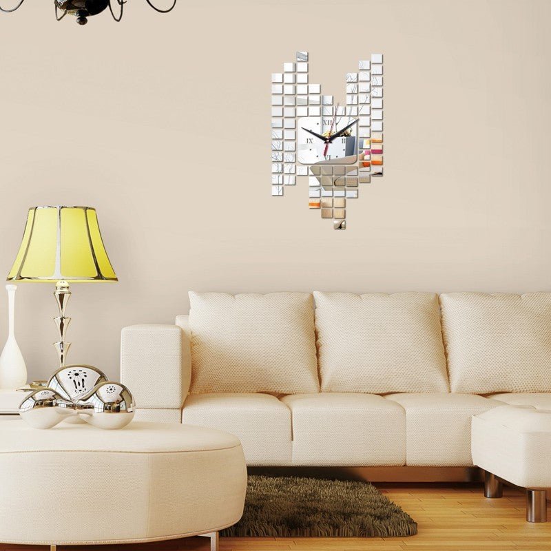 Mosaic Wall Sticker Clock Wall Decoration